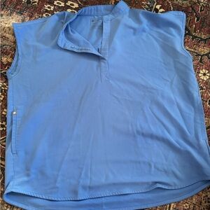 Figs Rafaela - Oversized Scrub Top in Ceil Blue